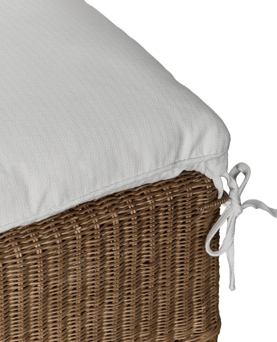 Boxwood Rattan Bench - Shell