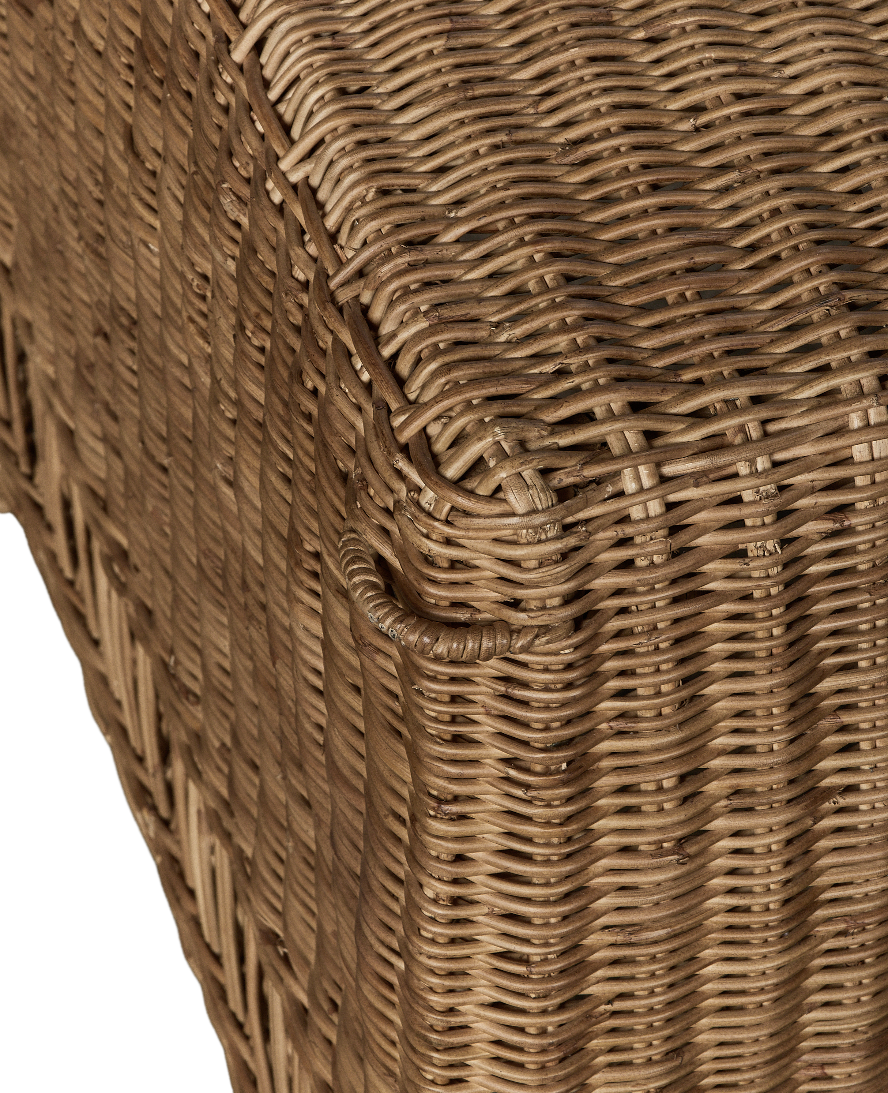 Boxwood Rattan Bench - Bayside Stripe