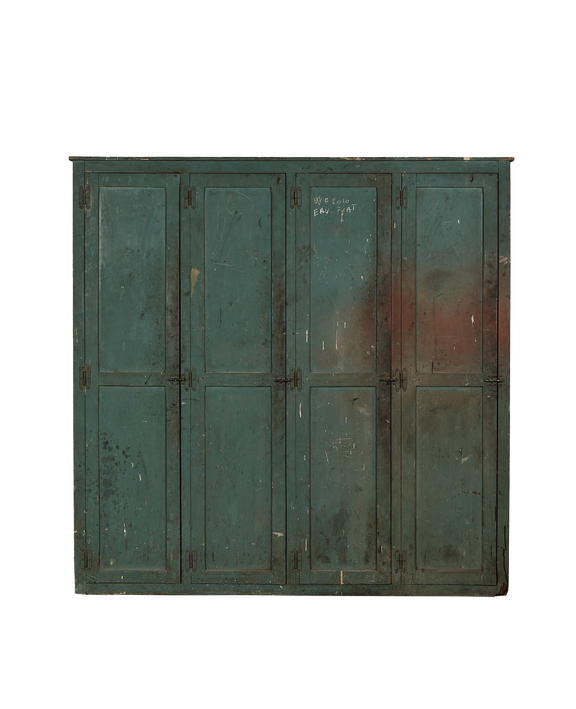 Wood Locker Cabinet - Painted