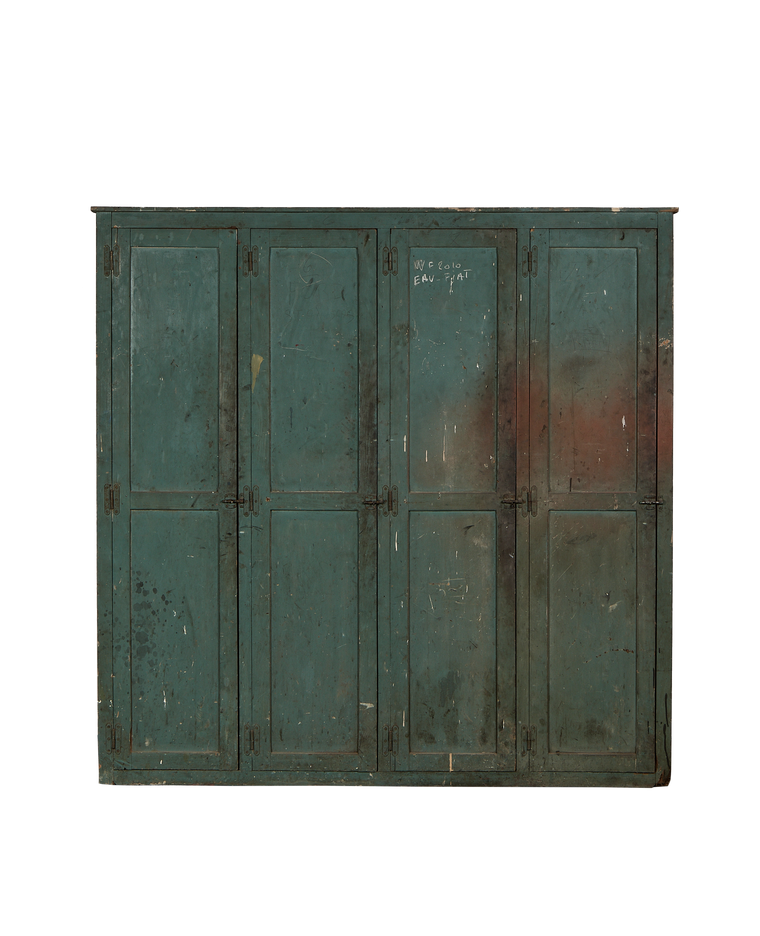 Wood Locker Cabinet - Painted