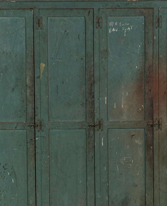 Wood Locker Cabinet - Painted