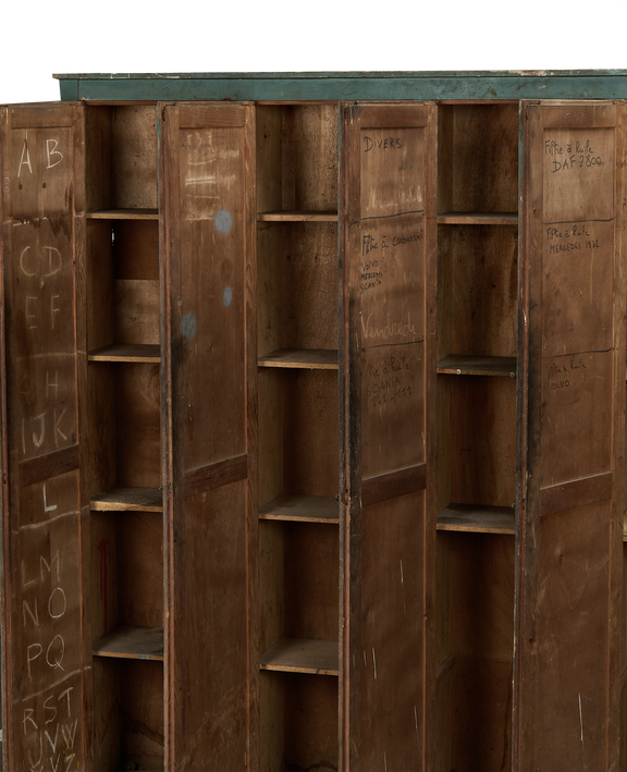 Wood Locker Cabinet - Painted