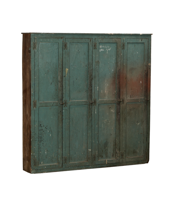 Wood Locker Cabinet - Painted