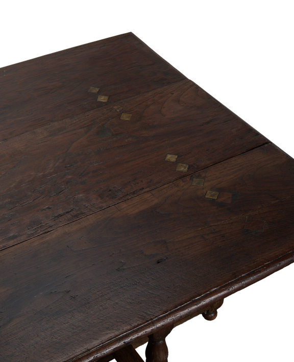 Spanish Folding Table - Brass Diamonds