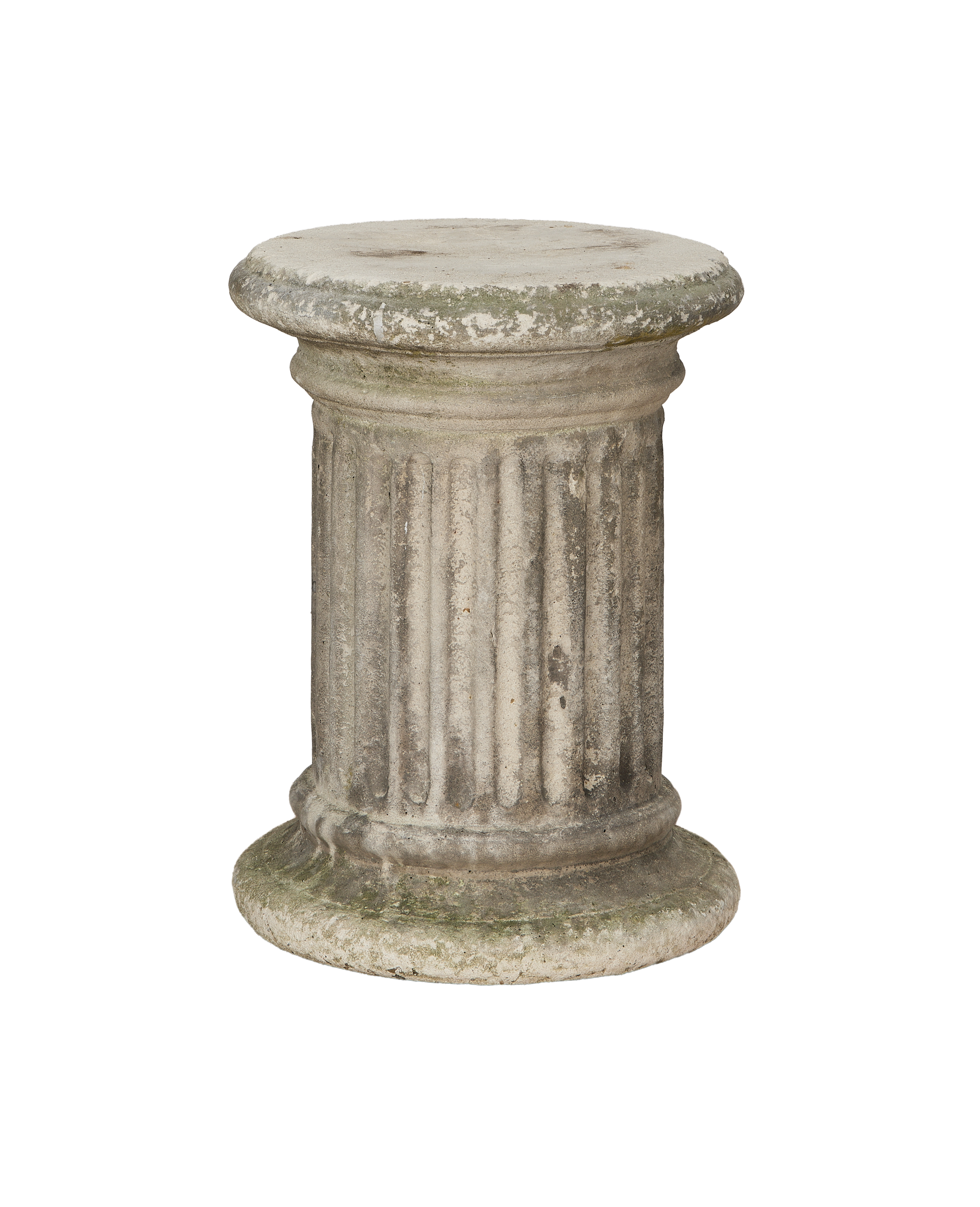 Fluted Stone Garden Pedestal