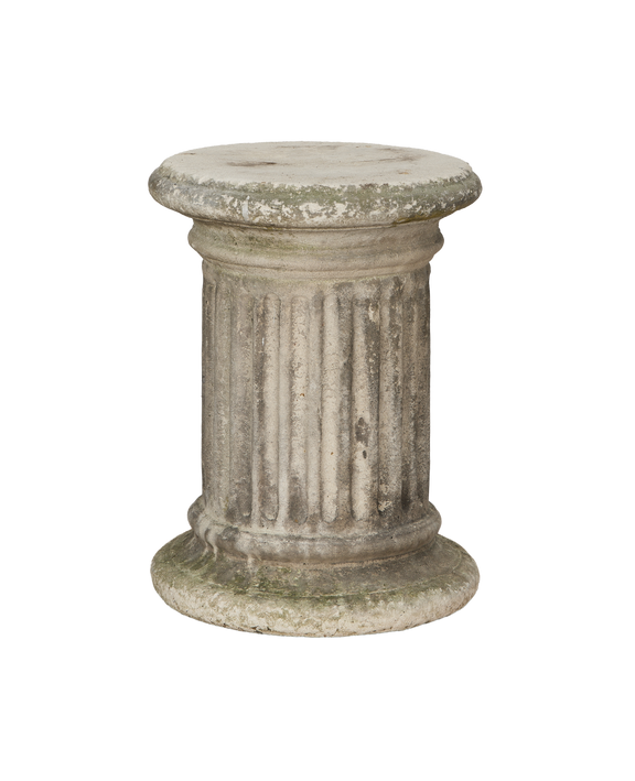 Fluted Stone Garden Pedestal
