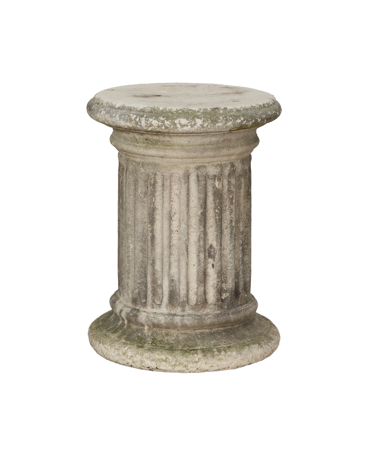 Fluted Stone Garden Pedestal