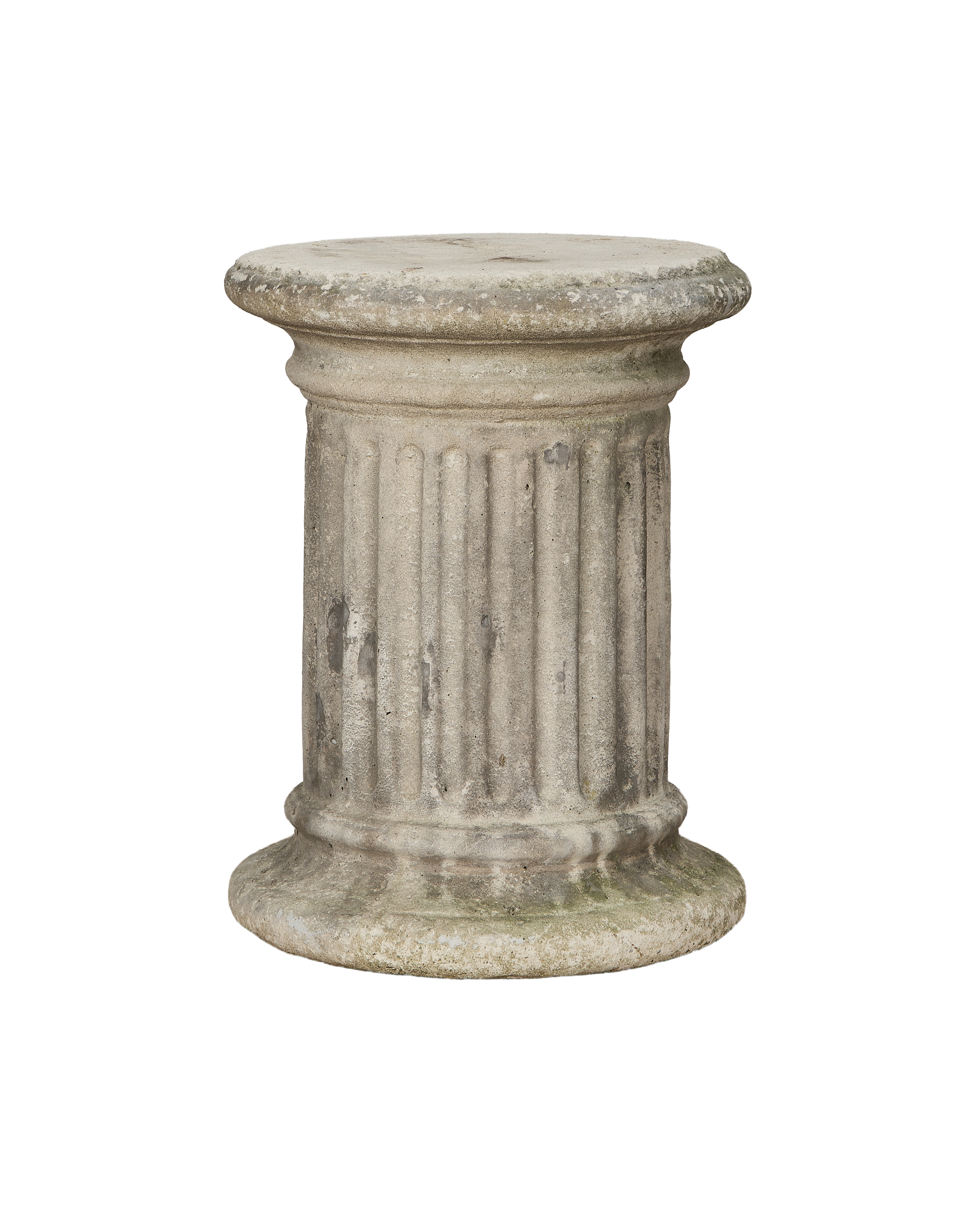 Fluted Stone Garden Pedestal
