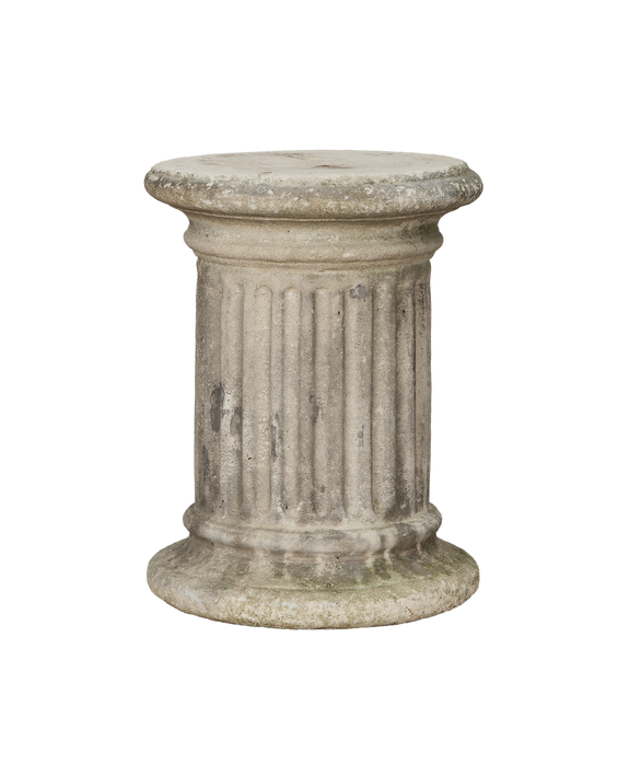 Fluted Stone Garden Pedestal