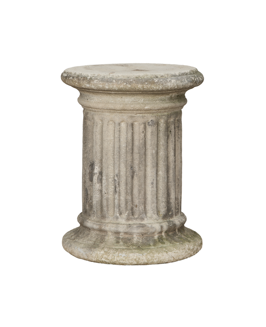 Fluted Stone Garden Pedestal