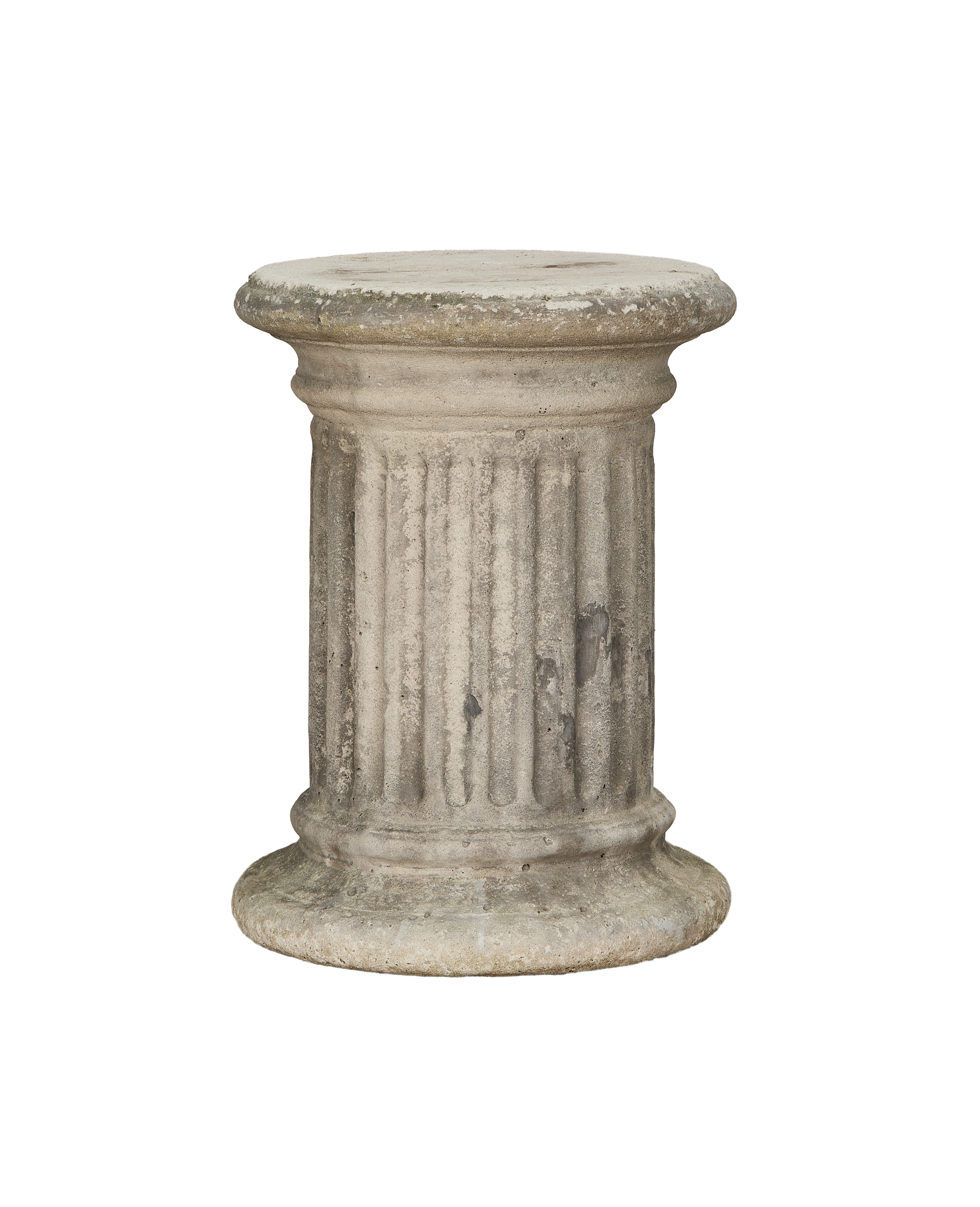 Fluted Stone Garden Pedestal
