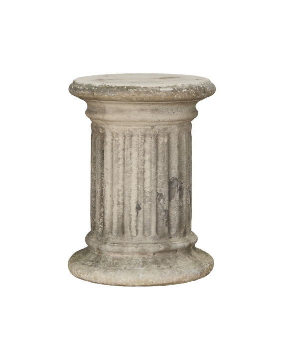 Fluted Stone Garden Pedestal