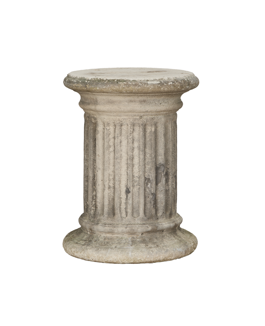 Fluted Stone Garden Pedestal