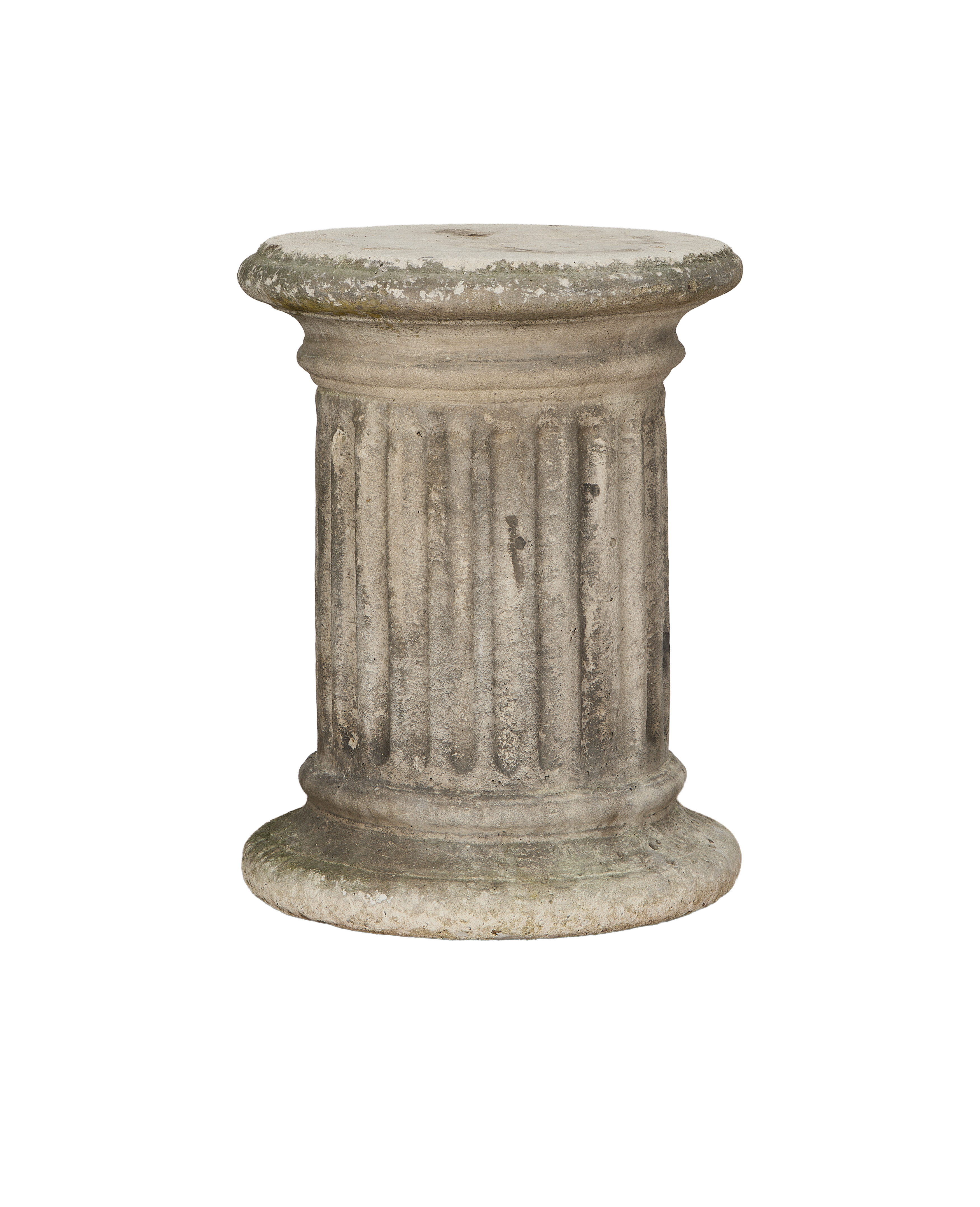 Fluted Stone Garden Pedestal