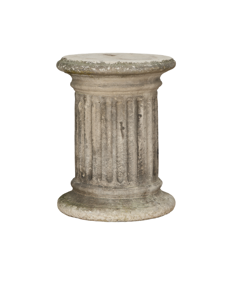 Fluted Stone Garden Pedestal