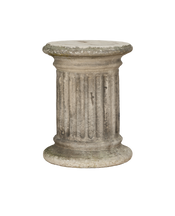 Fluted Stone Garden Pedestal