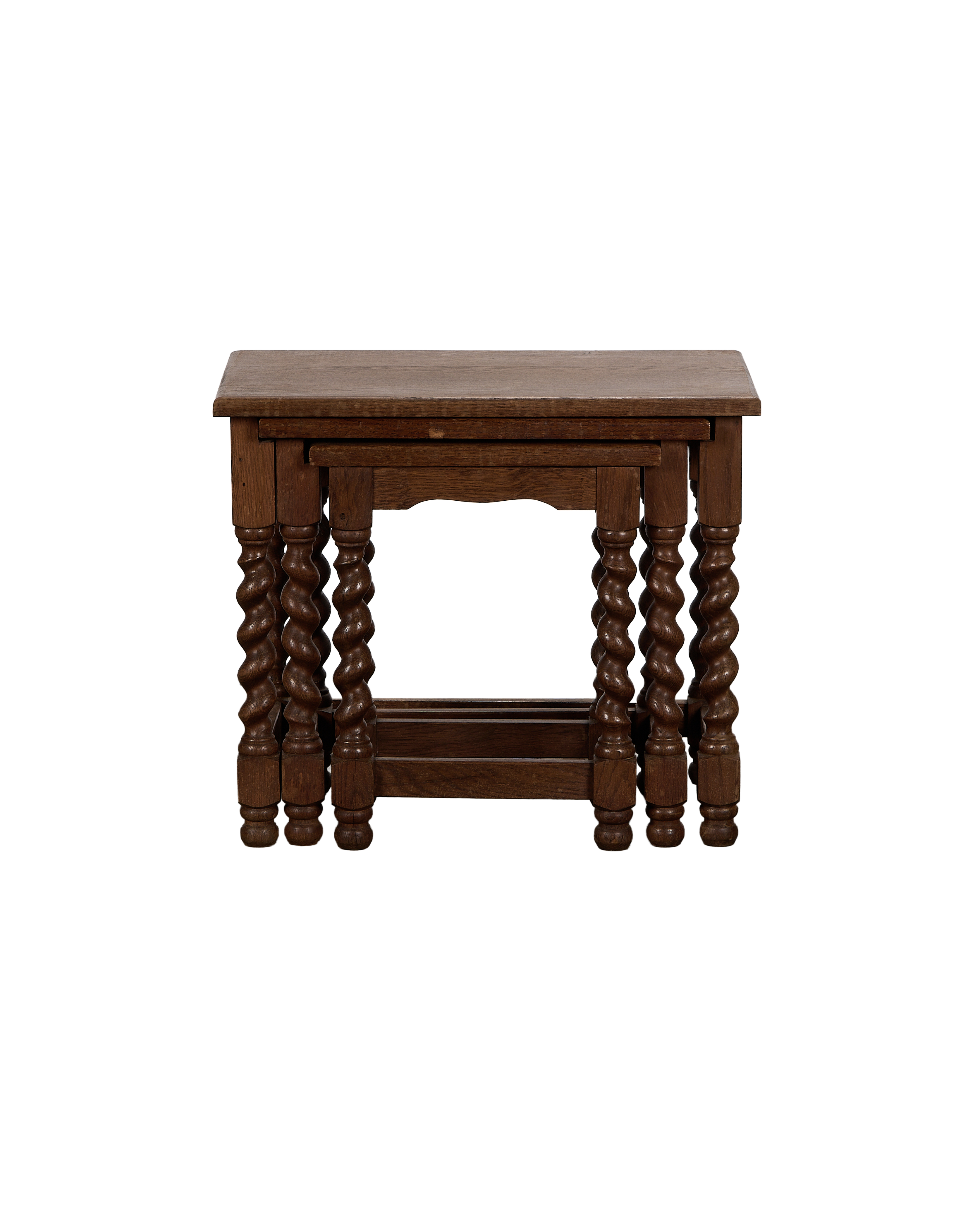 Barley Twist Nesting Tables - Set of 3 close-up