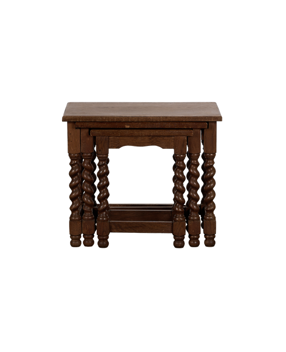 Barley Twist Nesting Tables - Set of 3