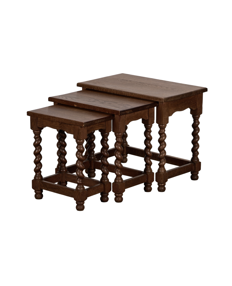 Barley Twist Nesting Tables - Set of 3