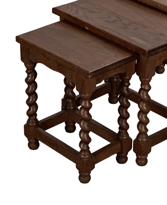 Barley Twist Nesting Tables - Set of 3