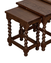 Barley Twist Nesting Tables - Set of 3