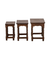 Barley Twist Nesting Tables - Set of 3