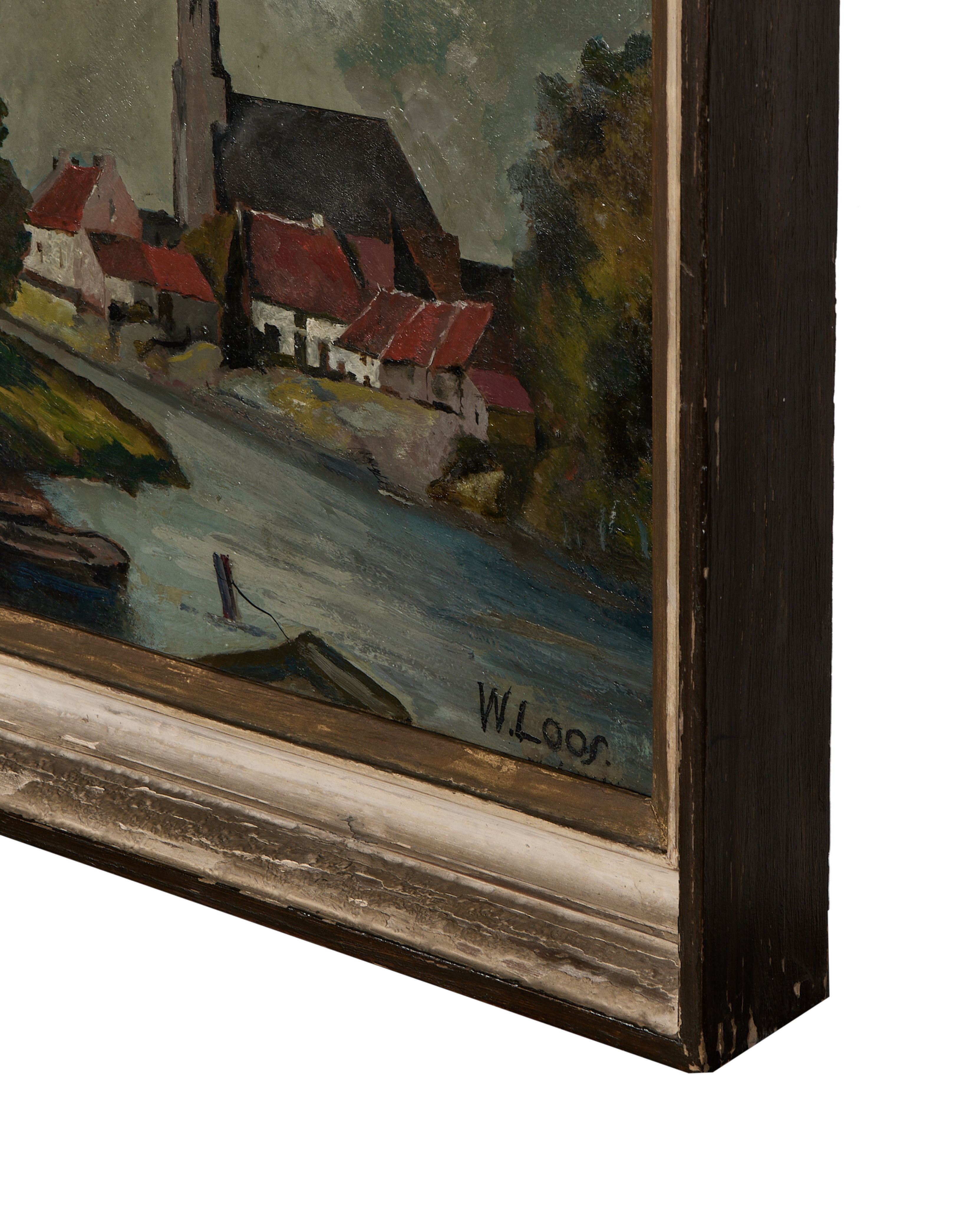 Framed Landscape Painting - Church