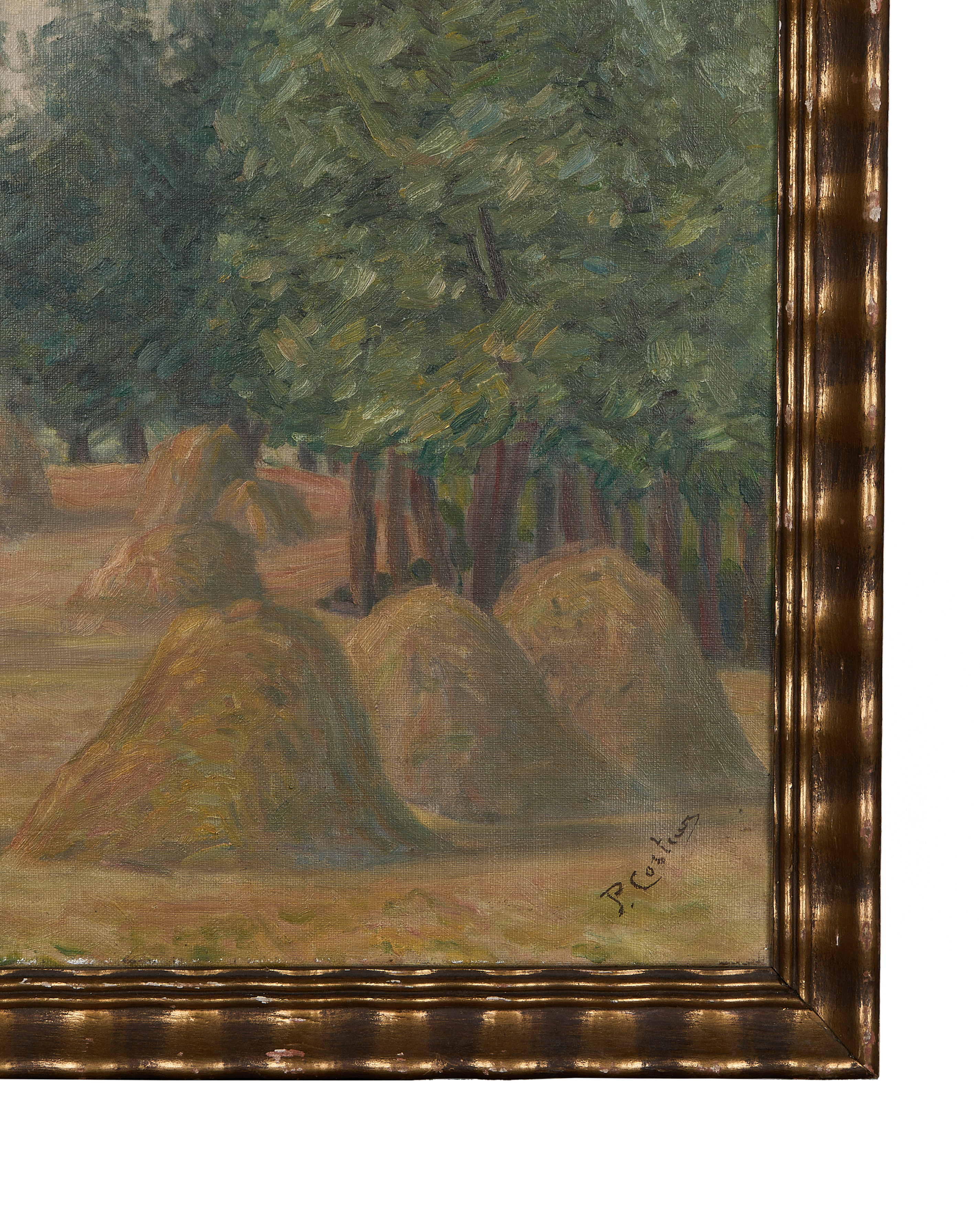 Framed Still Life Painting - Haystacks - Image 2