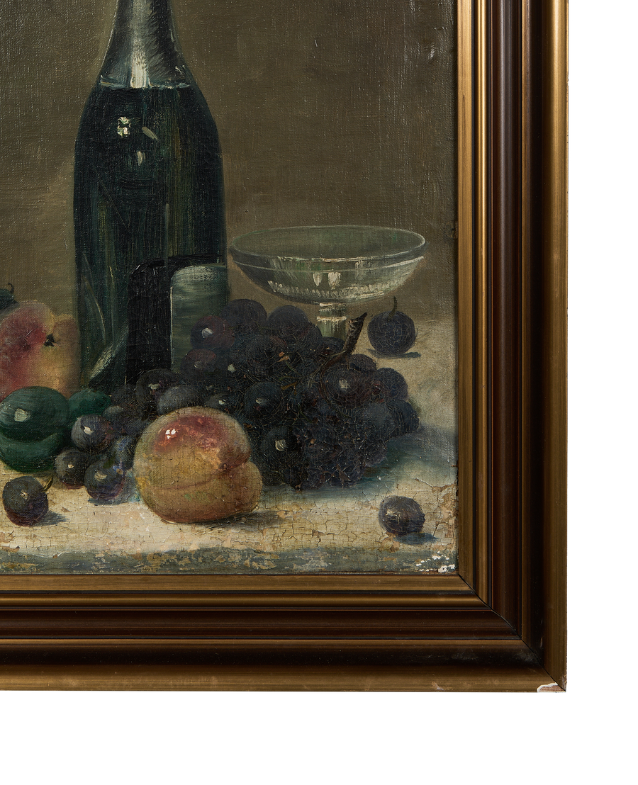 Framed Still Life Painting - Wine Bottle - Image 3