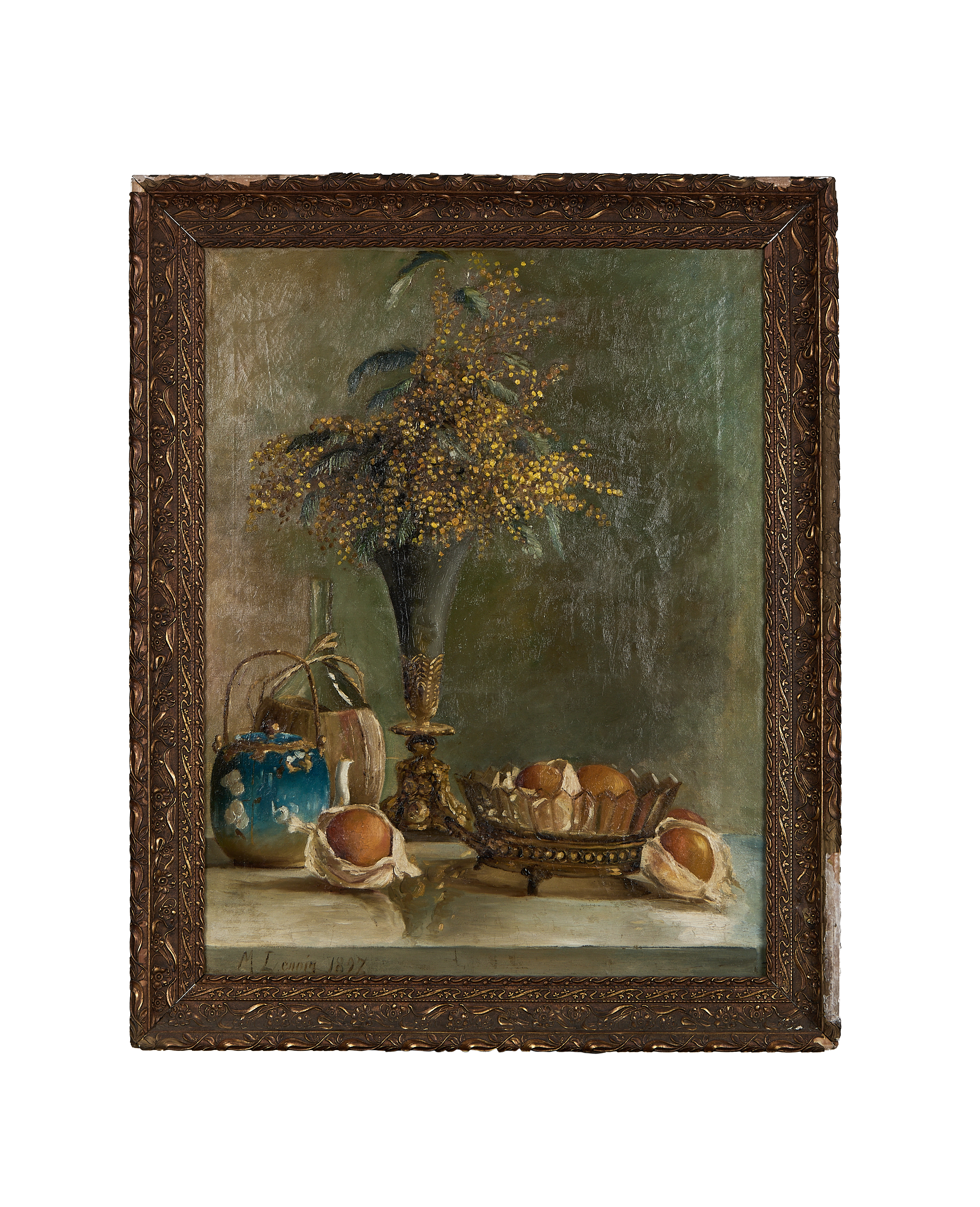 Framed 1897 Still Life Painting