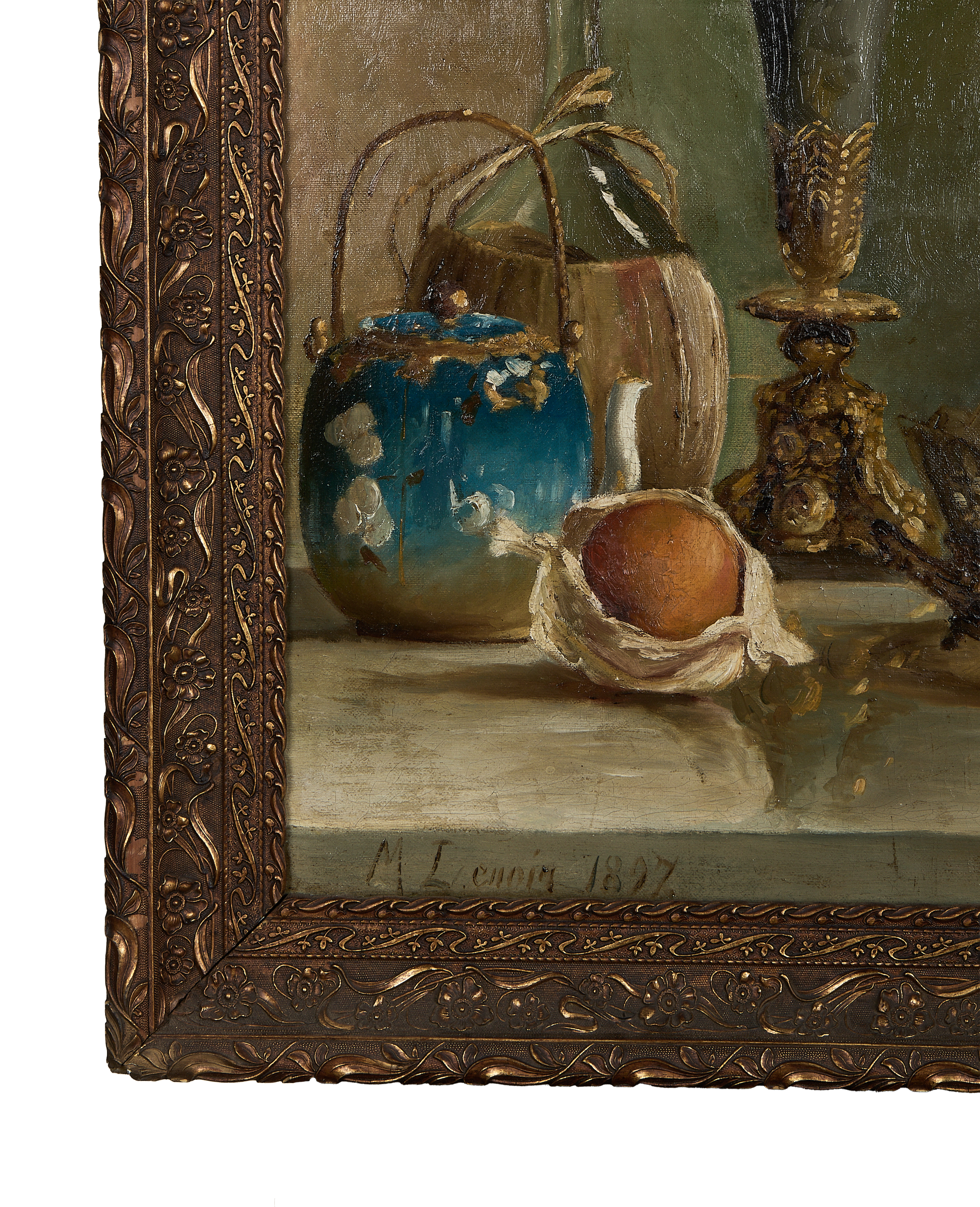 Framed 1897 Still Life Painting - Image 2