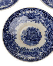 French Bleu Motif Plate