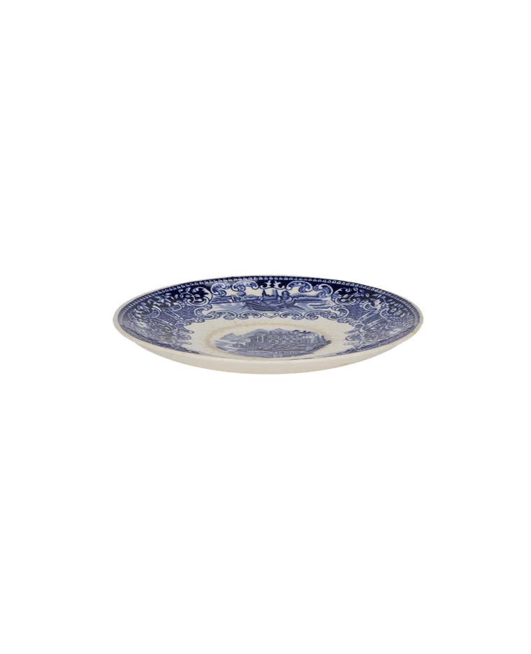 French Bleu Motif Plate