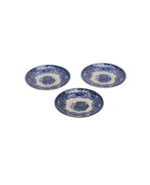 French Bleu Motif Plate
