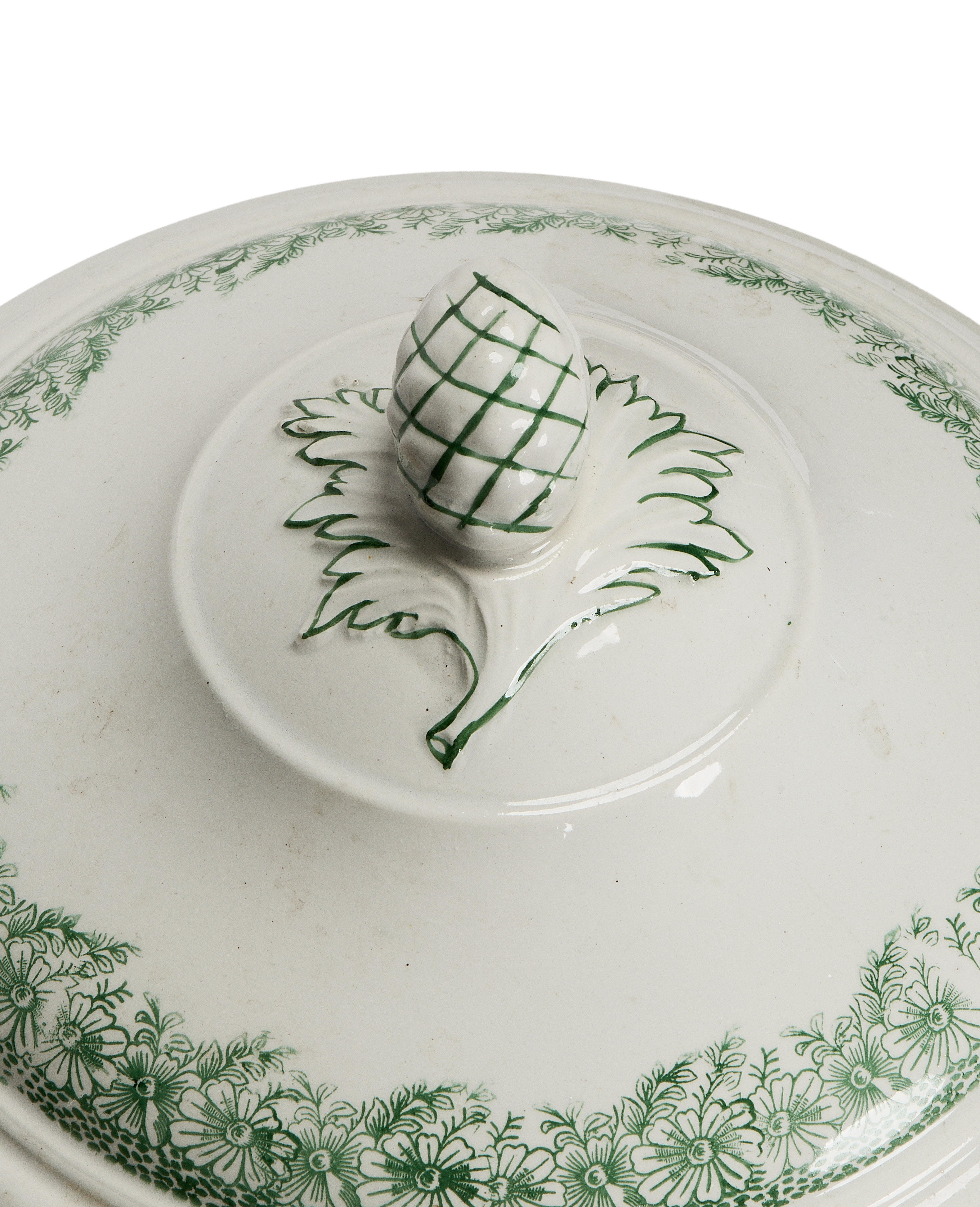 Green and white soup tureen - Image 2