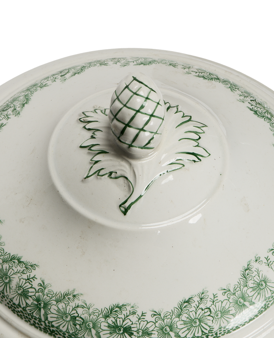 Green and white soup tureen - Image 2