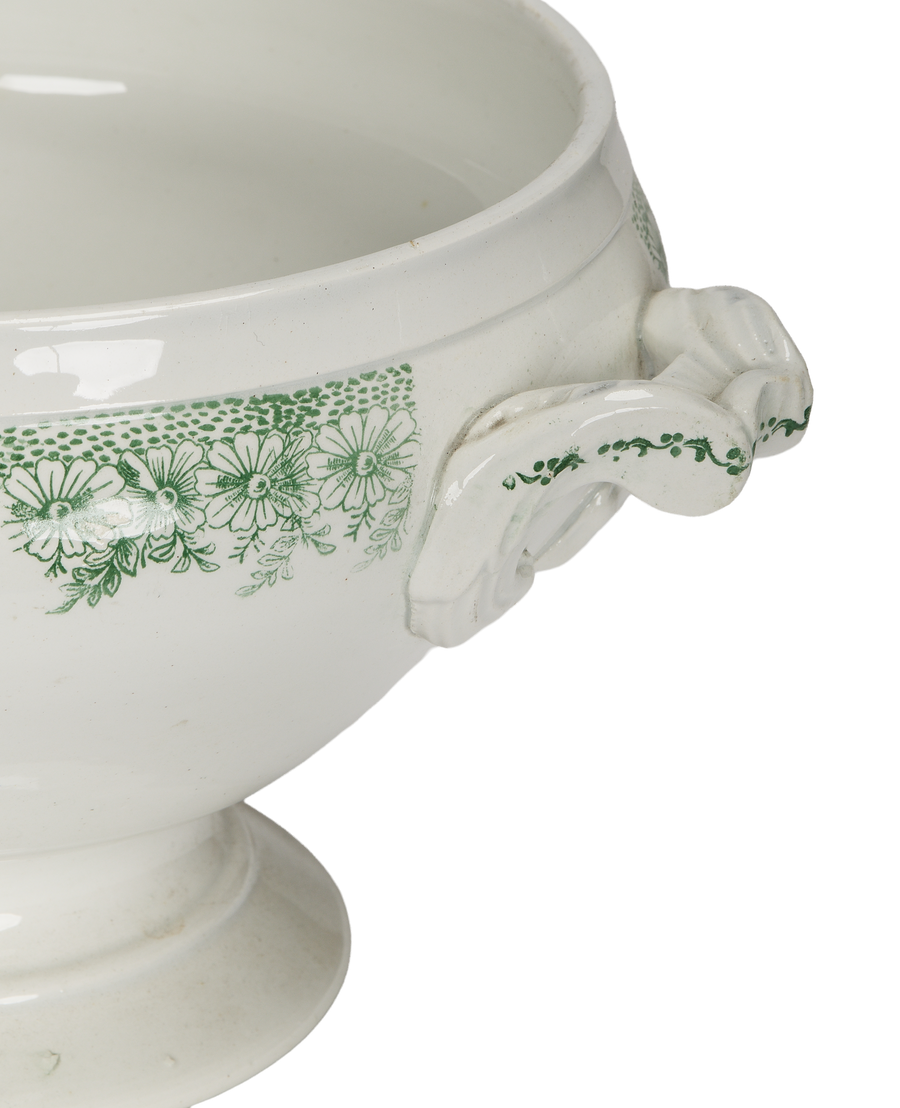 Green and white soup tureen - Image 4