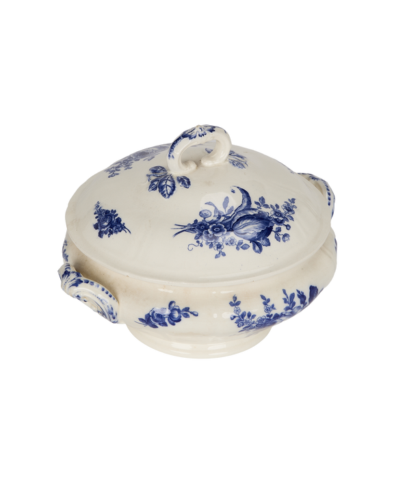 Blue Rose Soup Tureen