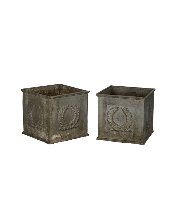 Square Zinc Planter