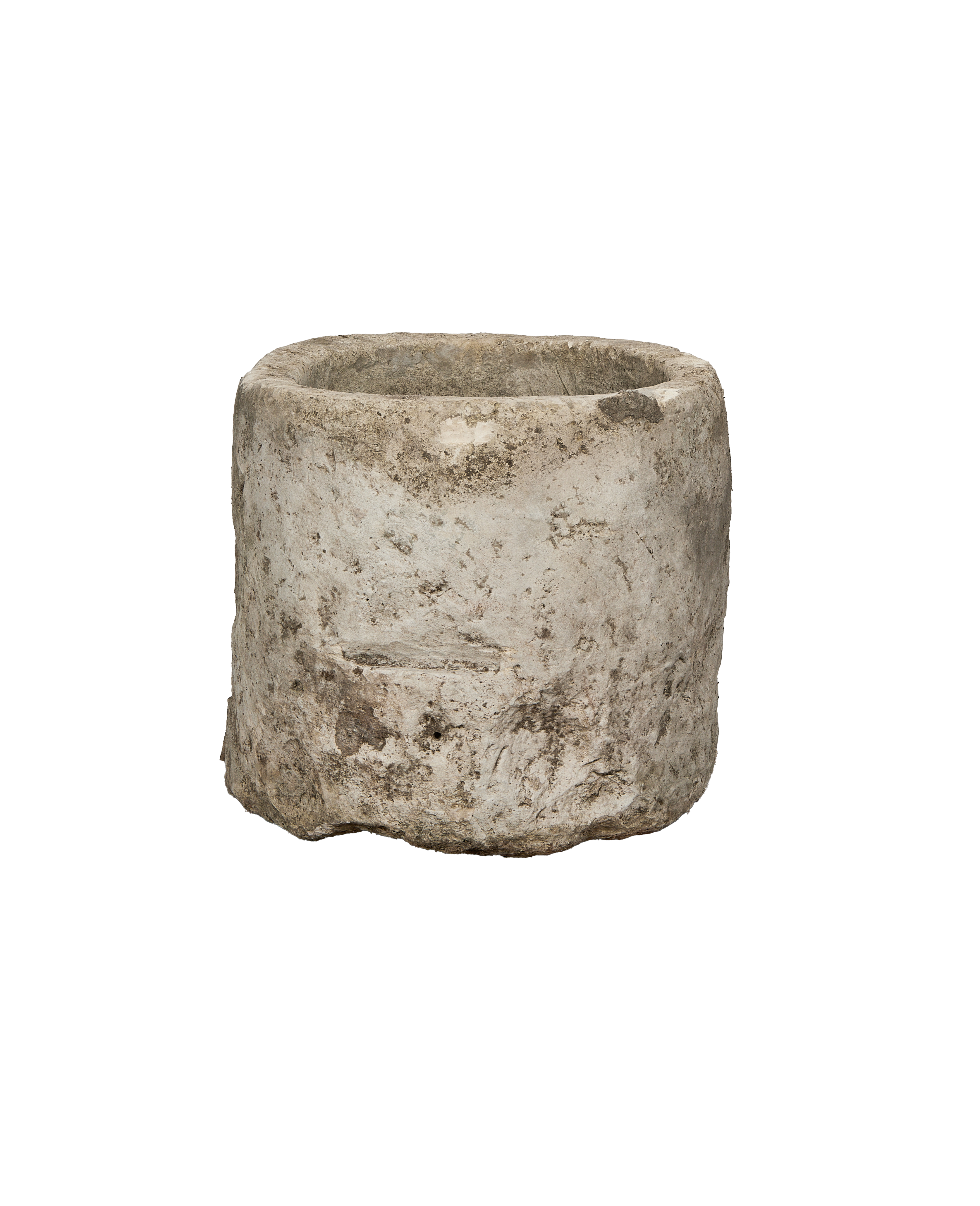Vintage oblong Indonesian limestone trough, OAK, with rugged texture and uneven rim.