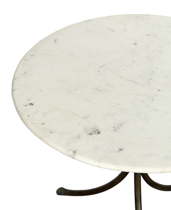 L'Amour Marble Bistro Table - Bone