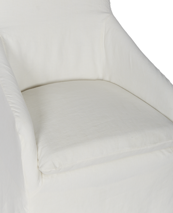 Emma Slipcover Dining Chair - Ivory