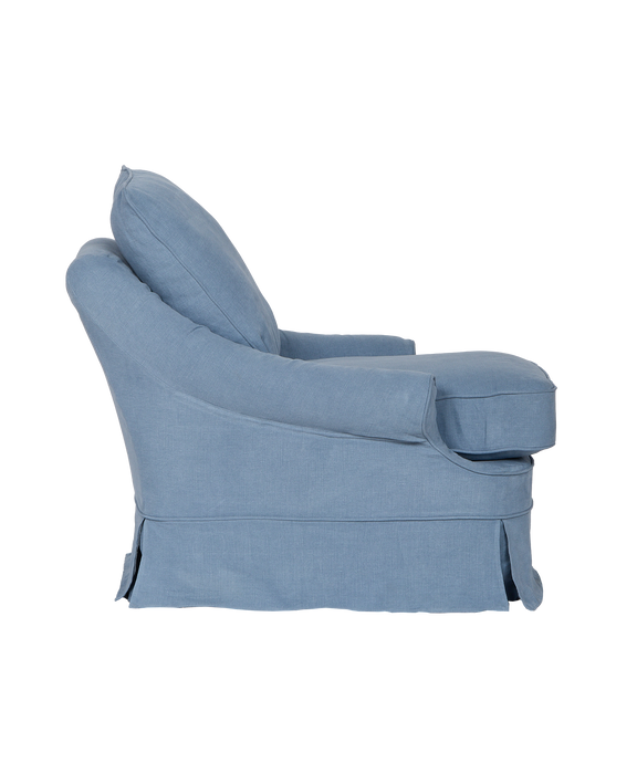 Maud Slipcover Lounge Chair - Cornflower