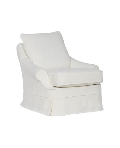 Maud Slipcover Lounge Chair - Ivory