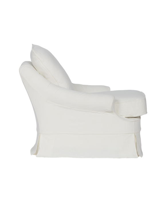 Maud Slipcover Lounge Chair - Ivory