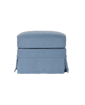 Maud Slipcover Ottoman - Cornflower