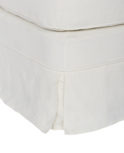 Maud Slipcover Ottoman - Ivory