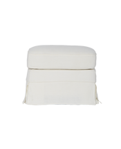 Maud Slipcover Ottoman - Ivory