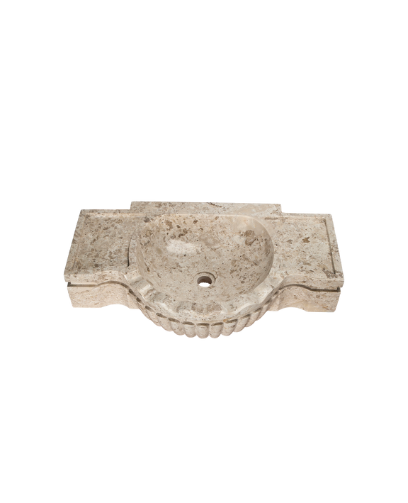 Console Marble Sink - Cream