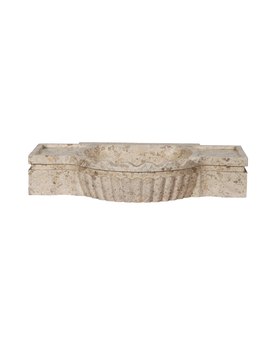 Console Marble Sink - Cream